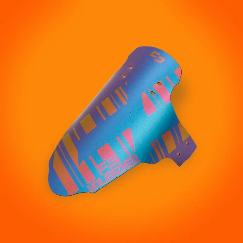 Parafango Unleazhed Mudguard M01 Logo Red-Blue Red-Gold 4 Parafango Unleazhed Mudguard M01 Logo Red-Blue Red-Gold - immagine 2